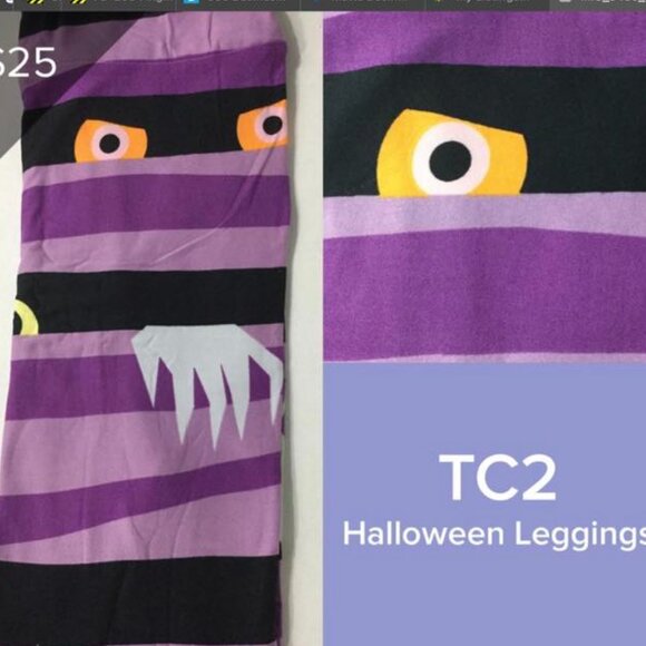 LuLaRoe Pants - LuLaRoe Halloween leggings TC2 (sz 18+) $18 New